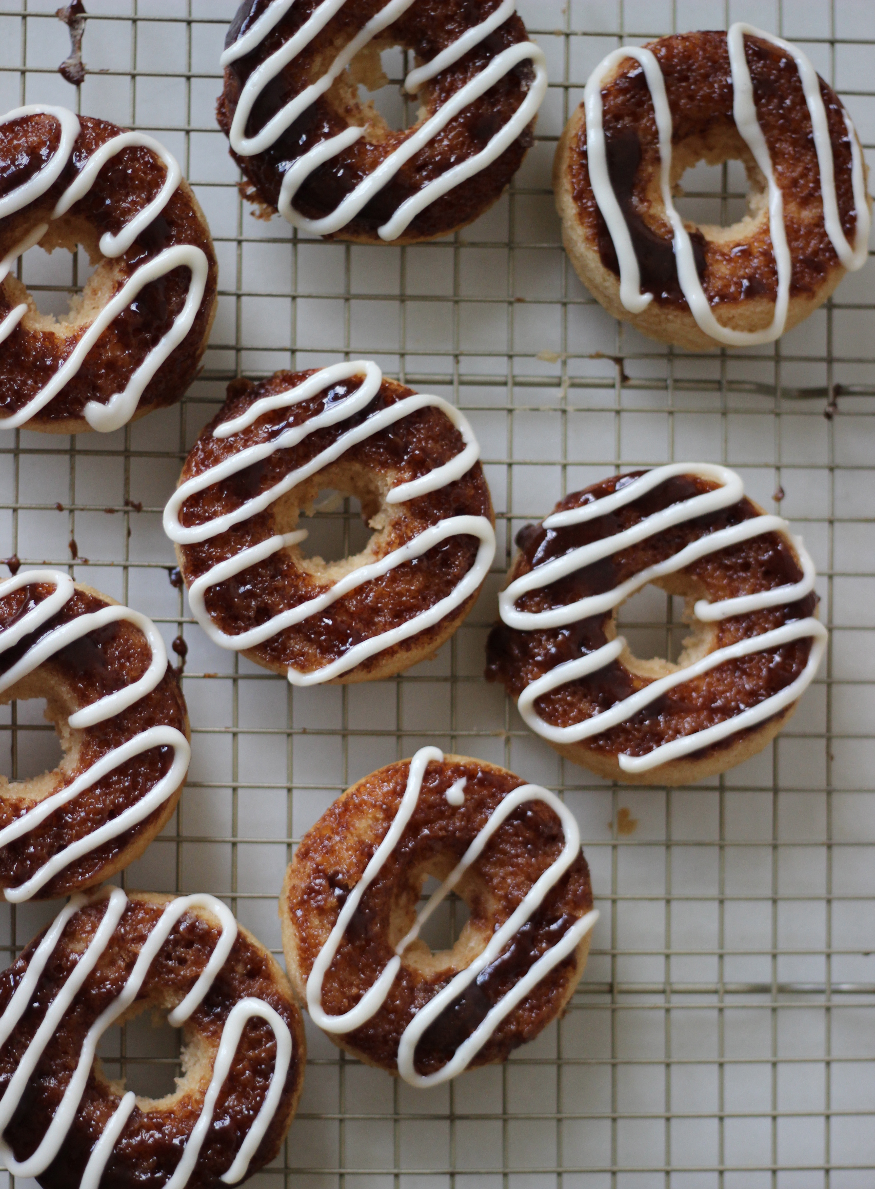 Baked Cinnamon Roll Donuts with Cream Cheese Icing | ChezCateyLou.com