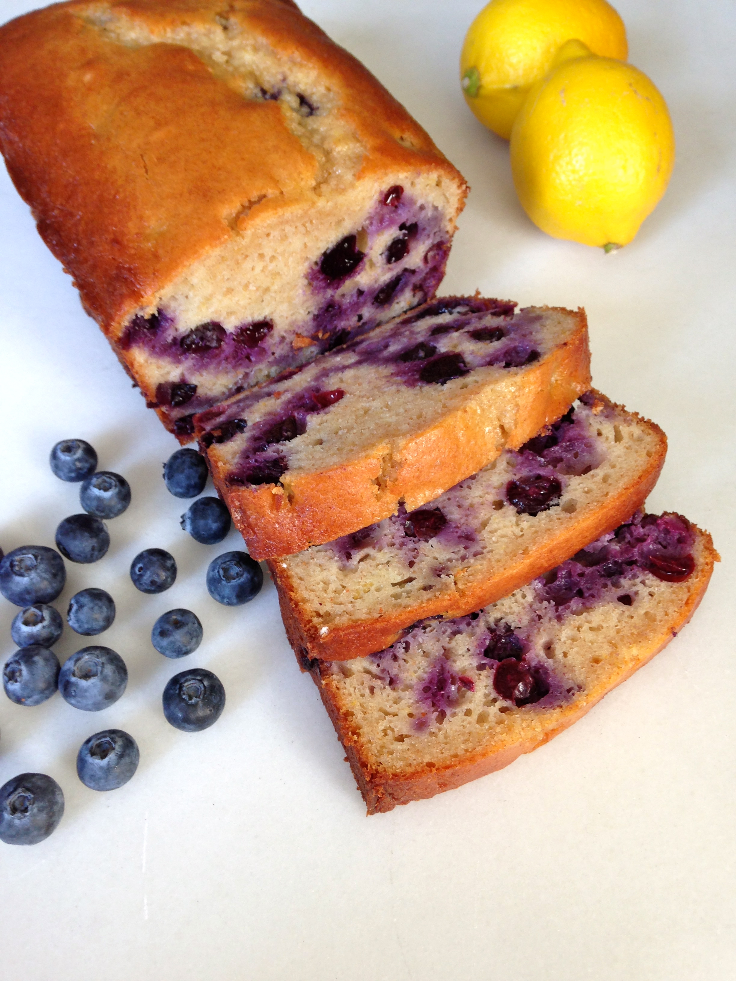 Lemon Blueberry Loaf Cake with Blueberry Glaze - The Loopy Whisk