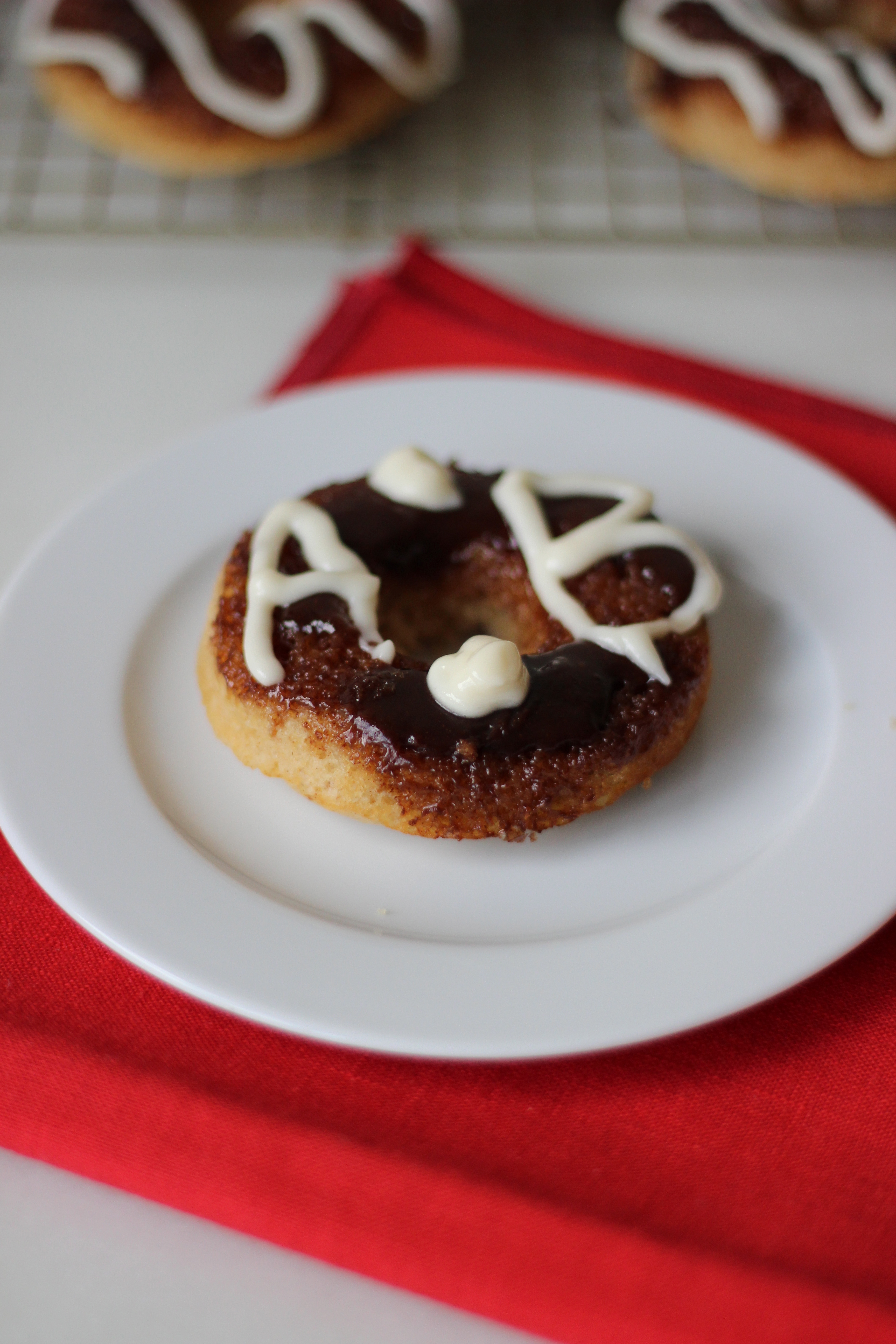 Baked Cinnamon Roll Donuts with Cream Cheese Icing | ChezCateyLou.com