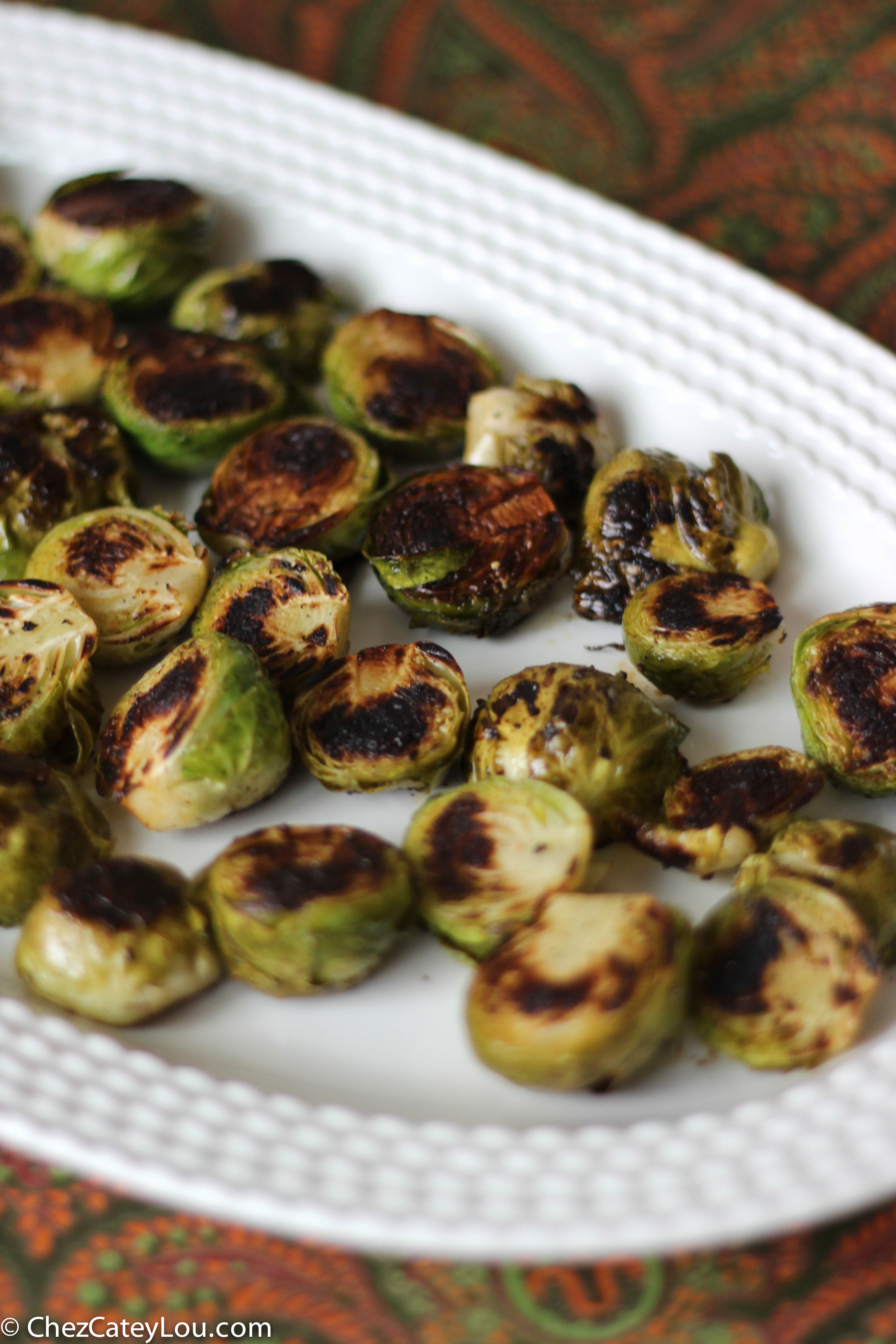 Sherry Charred Brussels Sprouts | chezcateylou.com